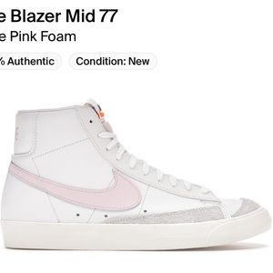 Nike Blazer Mid 77 White Pink Foam, Men’s Size 10